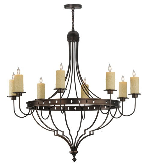2nd Ave Lighting Bottini 48" Wide 8 Light Chandelier in Mahogany Bronze Finish