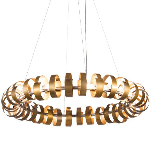 2nd Ave Lighting Bracciali 63" Pendant in Transparent Gold and Extreme Chrome Finish