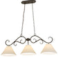 2nd Ave Lighting Bristol 48" Long 3 Light Oblong Pendant in Gilded Tobacco Finish