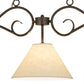 2nd Ave Lighting Bristol 48" Long 3 Light Oblong Pendant in Gilded Tobacco Finish