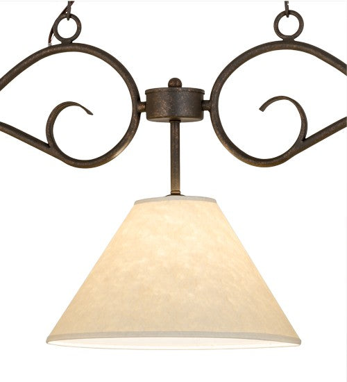 2nd Ave Lighting Bristol 48" Long 3 Light Oblong Pendant in Gilded Tobacco Finish