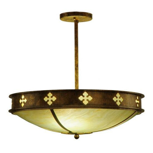 2nd Ave Lighting Byzantine 20" Semi-Flushmount in Brushed Gold