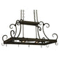 2nd Ave Lighting Caiden 43" Long 2 Light Pot Rack Ceiling Fixture in Chestnut Finish