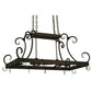 2nd Ave Lighting Caiden 43" Long 2 Light Pot Rack Ceiling Fixture in Chestnut Finish