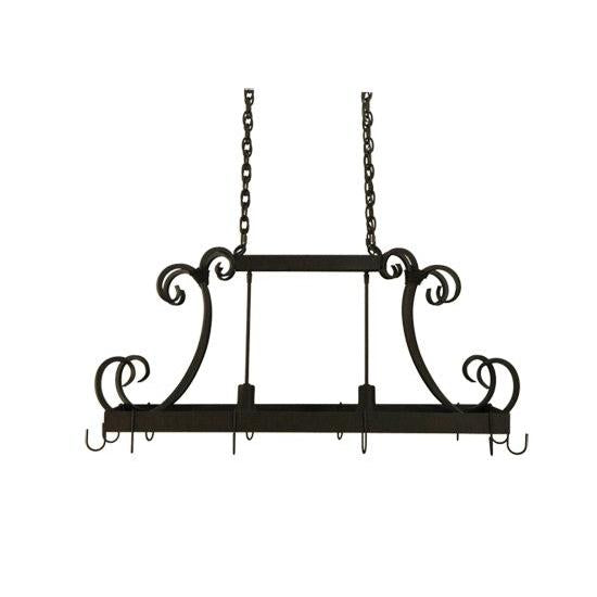 2nd Ave Lighting Caiden 43" Long 2 Light Pot Rack Ceiling Fixture in Chestnut Finish
