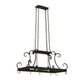 2nd Ave Lighting Caiden 43" Long 2 Light Pot Rack Ceiling Fixture in Chestnut Finish