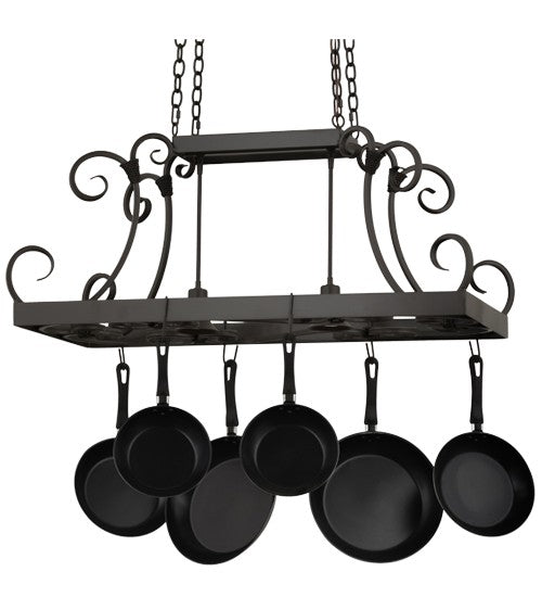 2nd Ave Lighting Caiden 43" Long 2 Light Pot Rack in Timeless Bronze