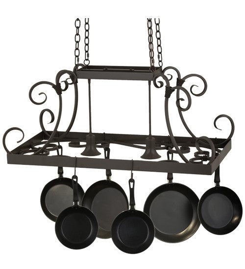 2nd Ave Lighting Caiden 43" Long 2 Light Pot Rack in Timeless Bronze