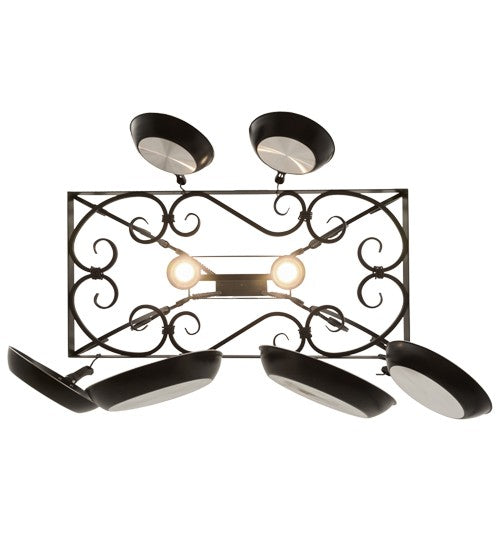 2nd Ave Lighting Caiden 43" Long 2 Light Pot Rack in Timeless Bronze