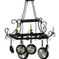 2nd Ave Lighting Caiden 50" Long 6 Light Pot Rack in Blackwash Finish