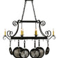 2nd Ave Lighting Caiden 50" Long 6 Light Pot Rack in Blackwash Finish