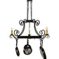 2nd Ave Lighting Caiden 50" Long 6 Light Pot Rack in Blackwash Finish