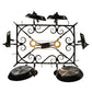 2nd Ave Lighting Caiden 50" Long 6 Light Pot Rack in Blackwash Finish