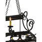 2nd Ave Lighting Caiden 50" Long 6 Light Pot Rack in Blackwash Finish