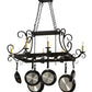 2nd Ave Lighting Caiden 50" Long 6 Light Pot Rack in Blackwash Finish
