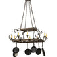 2nd Ave Lighting Caiden 56" Wide 10 Light Pot Rack in Golden Bronze Finish