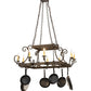 2nd Ave Lighting Caiden 56" Wide 10 Light Pot Rack in Golden Bronze Finish