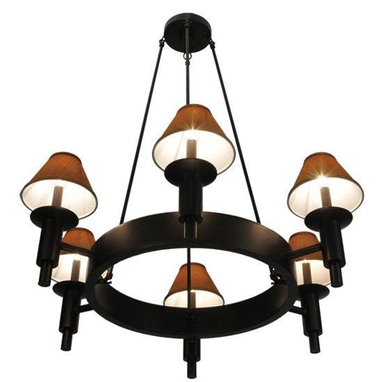 2nd Ave Lighting Calais 36" Wide 6 LT Chandelier in Mahogany Bronze