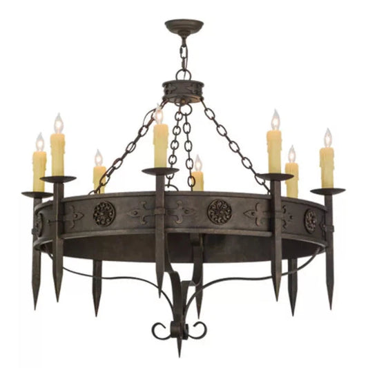 2nd Ave Lighting Calandra 42" 8-Light Gilded Tobacco Chandelier