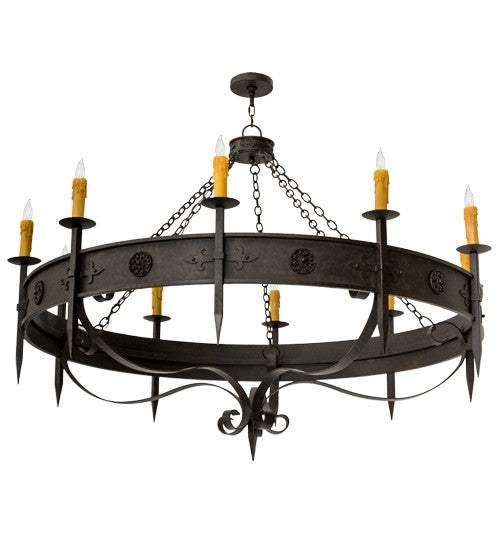 2nd Ave Lighting Calandra 66" Wide 10 LT Chandelier in Chestnut Finish