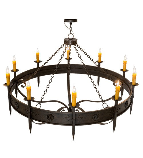 2nd Ave Lighting Calandra 66" Wide 10 LT Chandelier in Chestnut Finish