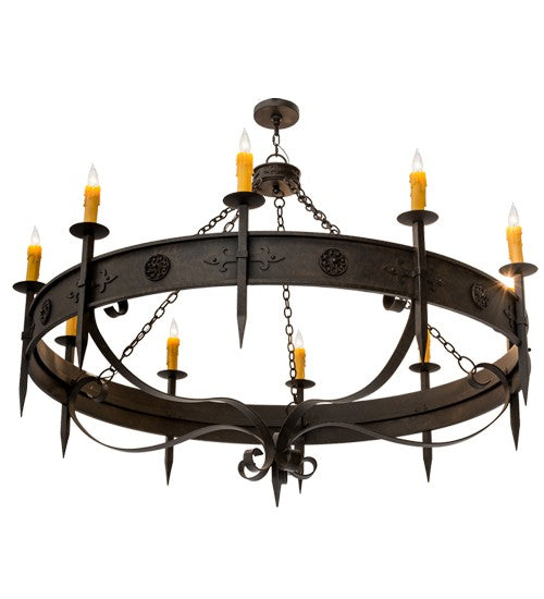 2nd Ave Lighting Calandra 66" Wide 10 LT Chandelier in Chestnut Finish