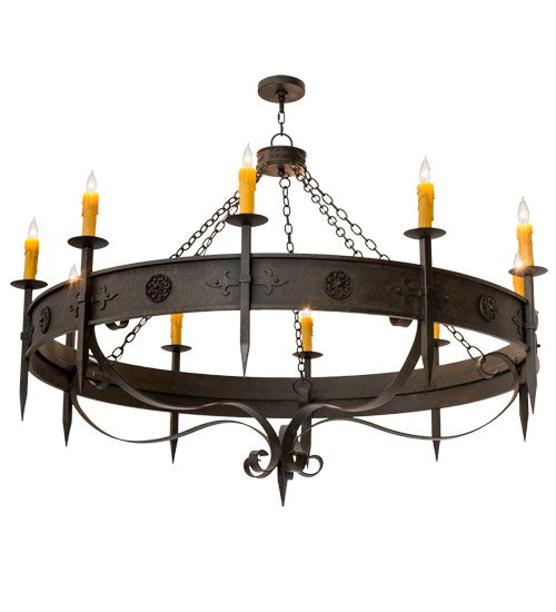 2nd Ave Lighting Calandra 66" Wide 10 LT Chandelier in Chestnut Finish