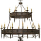 2nd Ave Lighting Calandra 69" Wide Two Tier 18 LT Chandelier in Gilded Tobacco Finish