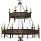 2nd Ave Lighting Calandra 69" Wide Two Tier 18 LT Chandelier in Gilded Tobacco Finish