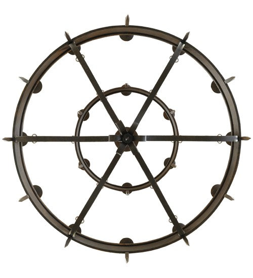 2nd Ave Lighting Calandra 69" Wide Two Tier 18 LT Chandelier in Gilded Tobacco Finish
