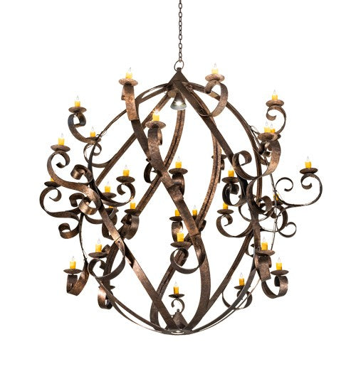 2nd Ave Lighting Caliope 100" Wide Chandelier in Rococco Finish