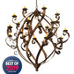 2nd Ave Lighting Caliope 80" Wide 25 Light Chandelier With Rococco Finish