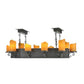 2nd Ave Lighting Caparthian 48" 10-Light Honey Amber Wrought Iron Oblong Chandelier
