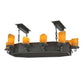 2nd Ave Lighting Caparthian 48" 10-Light Honey Amber Wrought Iron Oblong Chandelier