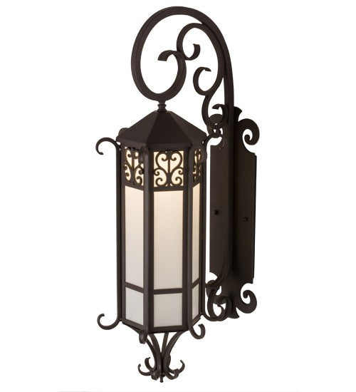2nd Ave Lighting Caprice 12" Lantern Wall Sconce in Wrought Iron Finish