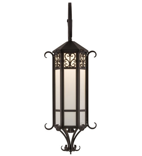 2nd Ave Lighting Caprice 12" Lantern Wall Sconce in Wrought Iron Finish