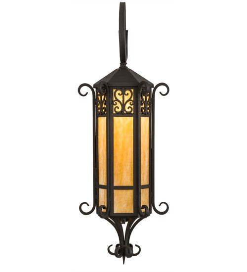 2nd Ave Lighting Caprice 12" Lantern Wall Sconce in Wrought Iron Finish