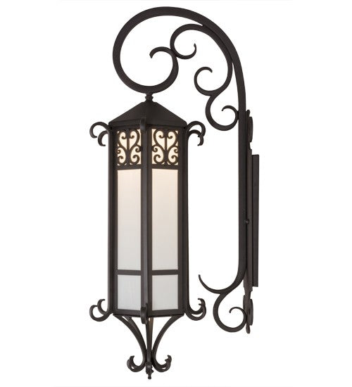 2nd Ave Lighting Caprice 12" Lantern Wall Sconce in Wrought Iron Finish