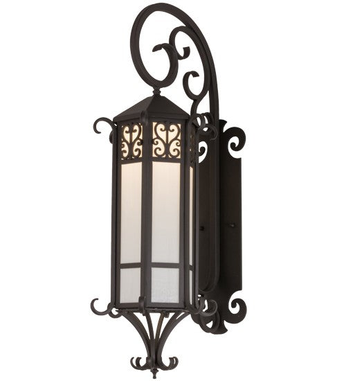 2nd Ave Lighting Caprice 12" Lantern Wall Sconce in Wrought Iron Finish