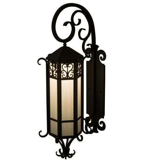 2nd Ave Lighting Caprice 12" Lantern Wall Sconce in Wrought Iron Finish