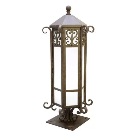 2nd Ave Lighting Caprice 12" White Art Glass Antique Rust Pier Mount Lighting