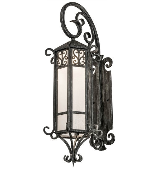 2nd Ave Lighting Caprice 12" Wide Lantern Wall Sconce in Antique Iron Gate Finish