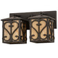 2nd Ave Lighting Caprice 14" Wide 2 Light Vanity Light in Wrought Iron Finish