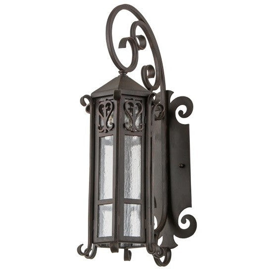 2nd Ave Lighting Caprice 9" Lantern Wall Sconce in Weathered Red Finish