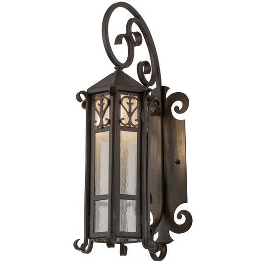 2nd Ave Lighting Caprice 9" Lantern Wall Sconce in Weathered Red Finish