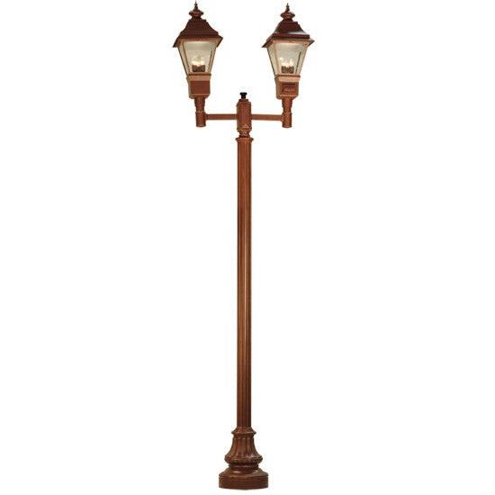 2nd Ave Lighting Carefree 46" Long 2 Lantern Outdoor Street Lamp in Rustic Bronze