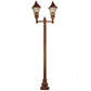2nd Ave Lighting Carefree 46" Long 2 Lantern Outdoor Street Lamp in Rustic Bronze