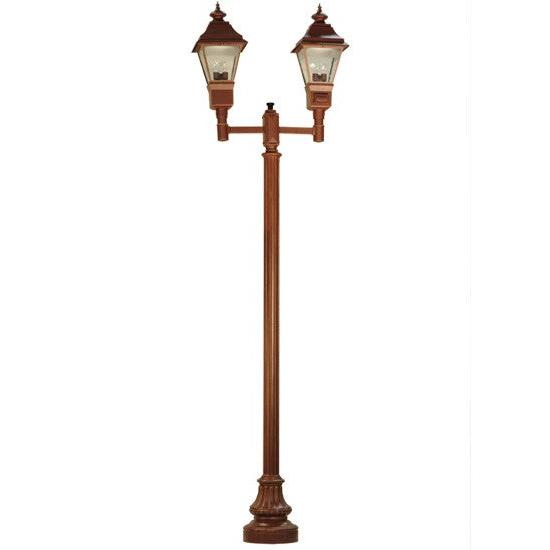 2nd Ave Lighting Carefree 46" Long 2 Lantern Outdoor Street Lamp in Rustic Bronze
