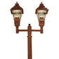 2nd Ave Lighting Carefree 46" Long 2 Lantern Outdoor Street Lamp in Rustic Bronze