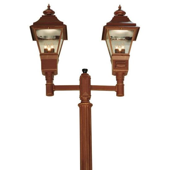 2nd Ave Lighting Carefree 46" Long 2 Lantern Outdoor Street Lamp in Rustic Bronze